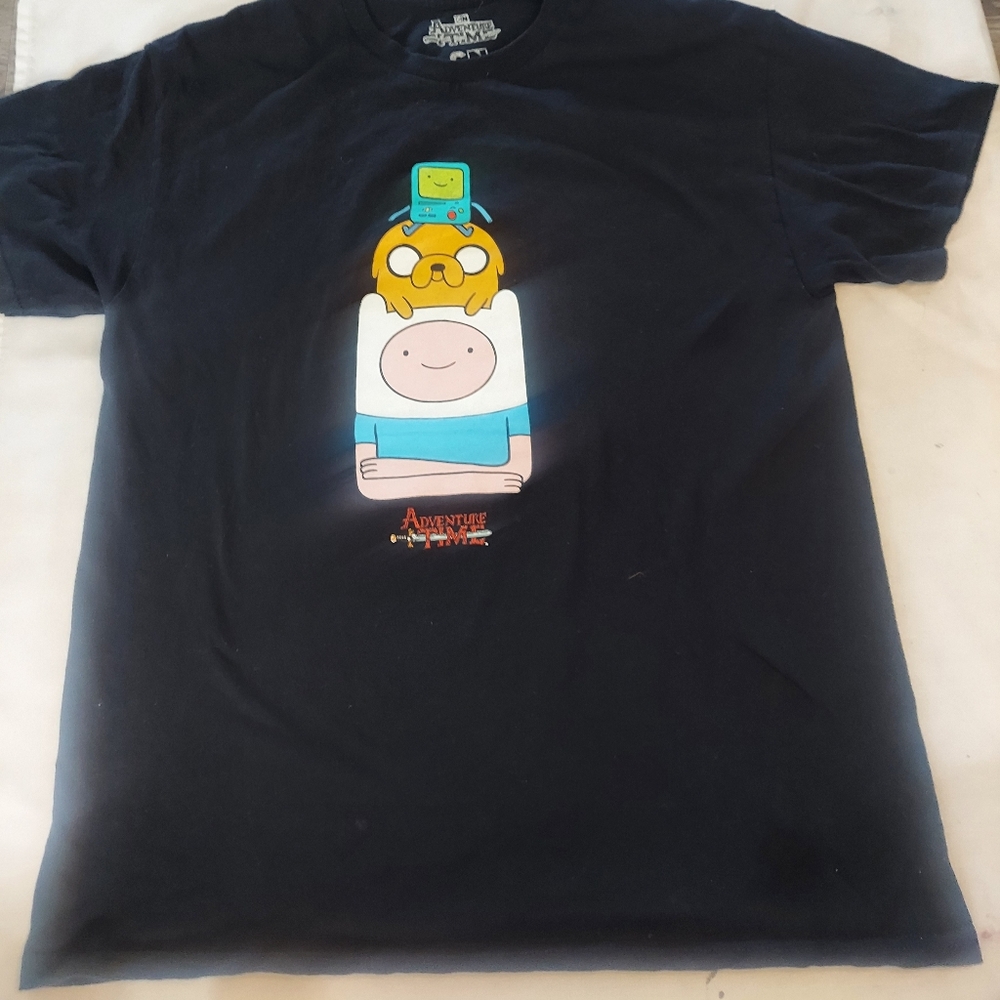 Adventure Time Black T-Shirt.Men's Size Large